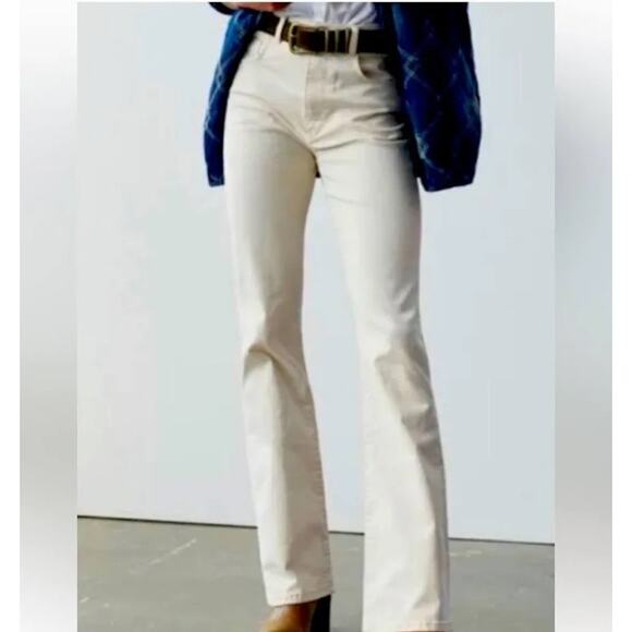 Anthropologie pilcro the icon off white jeans flared size 29 - Picture 1 of 5